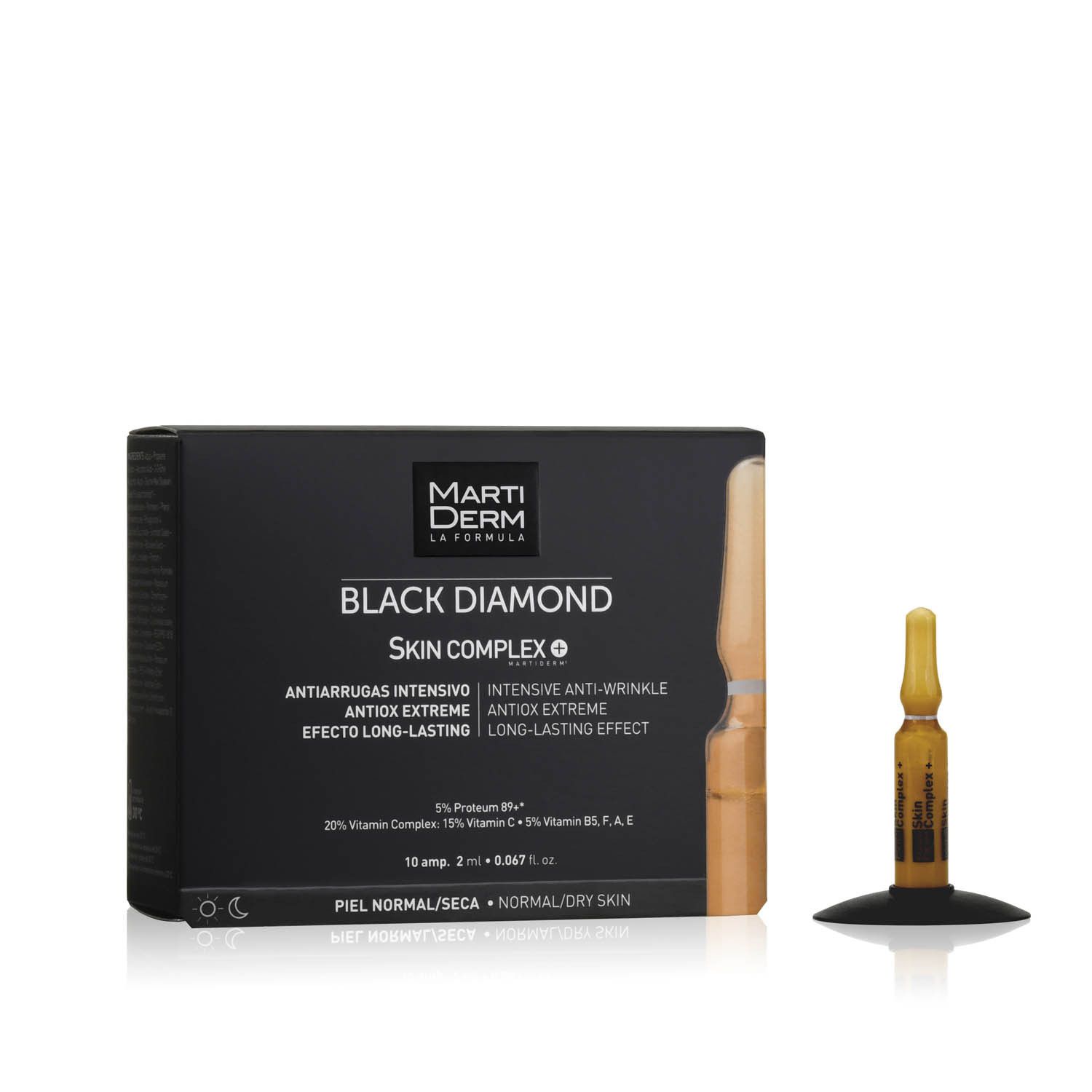 „Black Diamond Skin Complex“ ampulės nuo raukšlių Prieš raukšles ir senėjimą