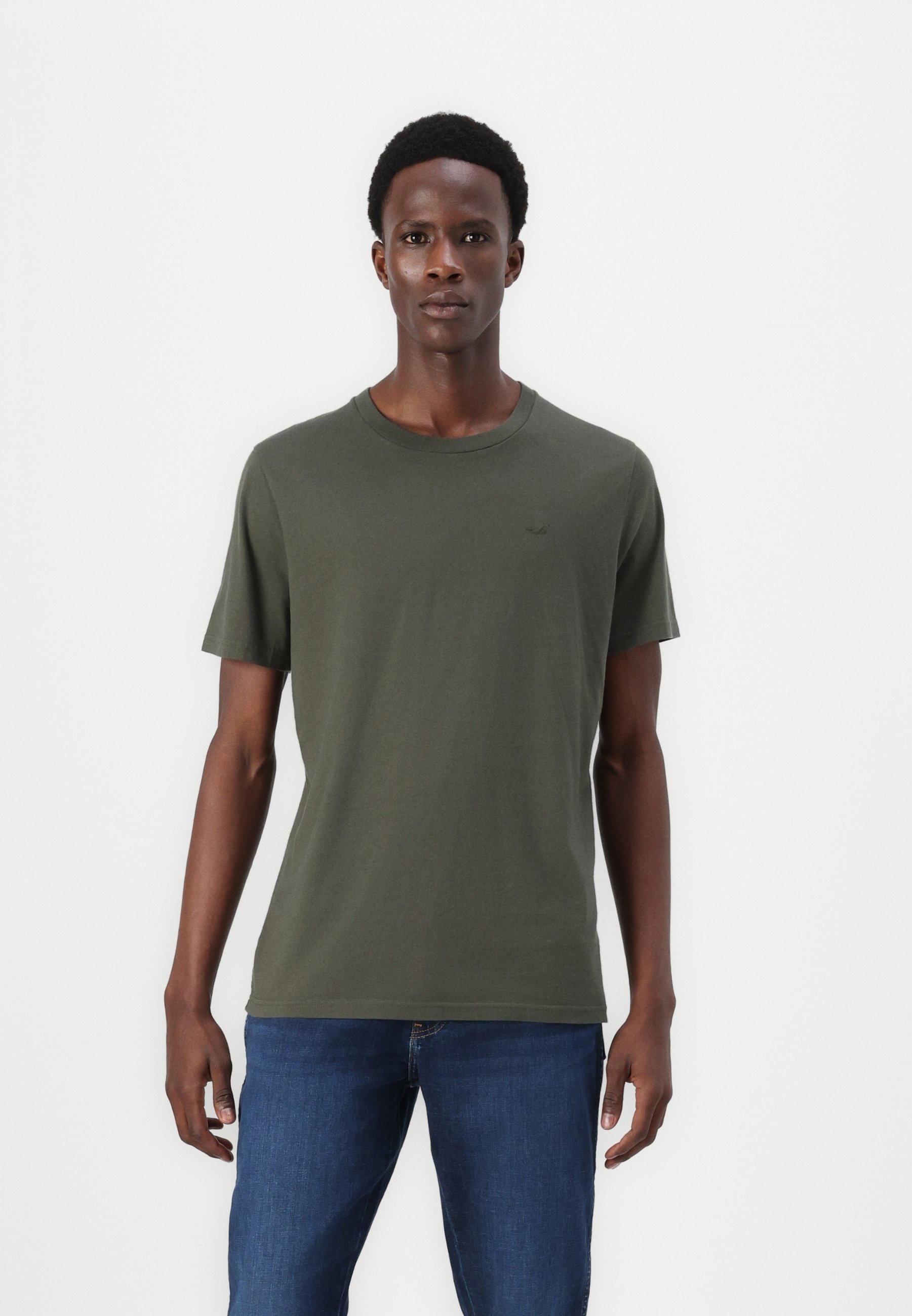 Hollister Co. ICON COOL 5-PACK - Basic T-shirt - groen/blauw/wit/khaki/lichtblauw