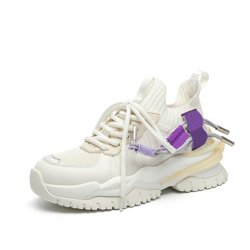 Zapatillas deportivas gruesas para mujer, zapatos planos de plataforma, moda, transpirables, casuales de primavera, zapatillas para mujer con suela gruesa
