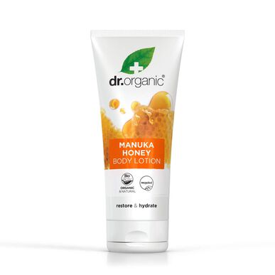 Dr. Organic kūno losjonas su ekologišku manukos medumi 200 ml