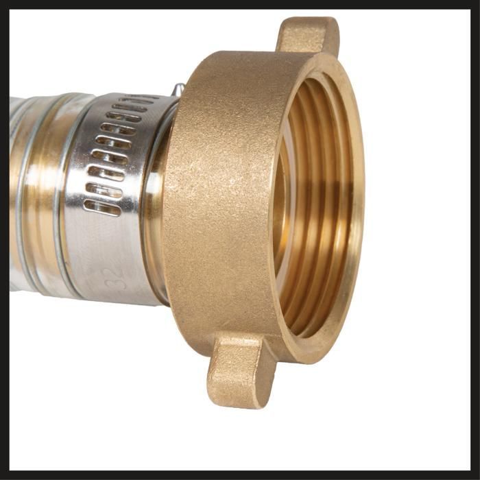 Einhell 4-meter translucent suction hose with brass nozzle