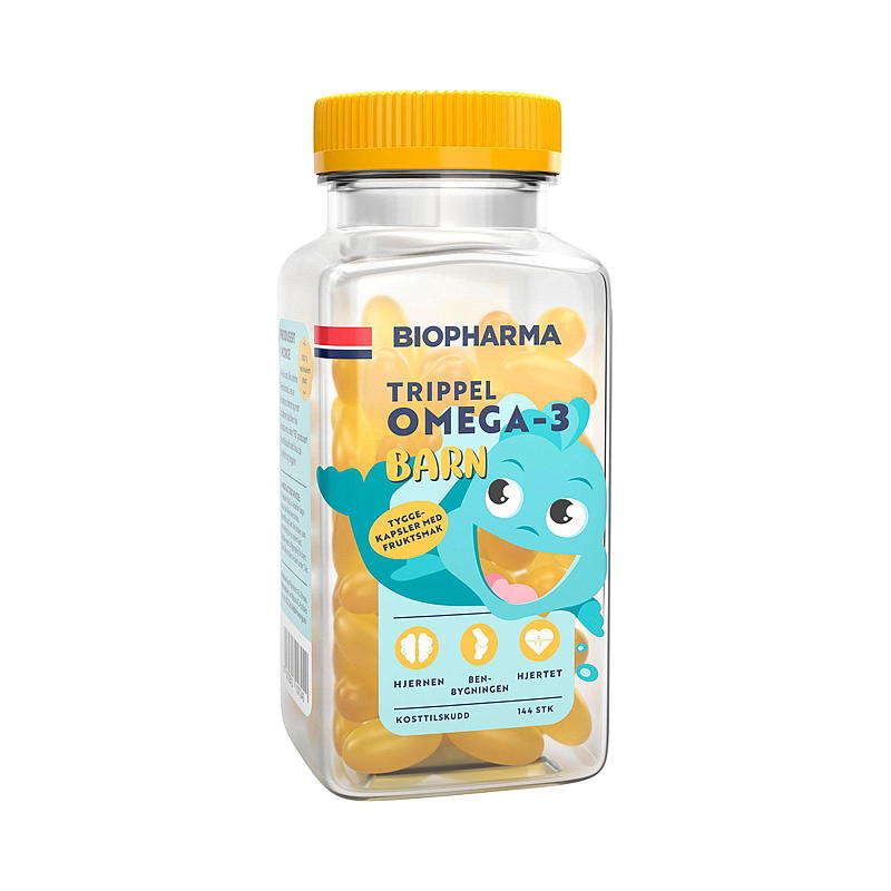 Biopharma Triple Omega-3 144 stuks, kinderen Biopharma