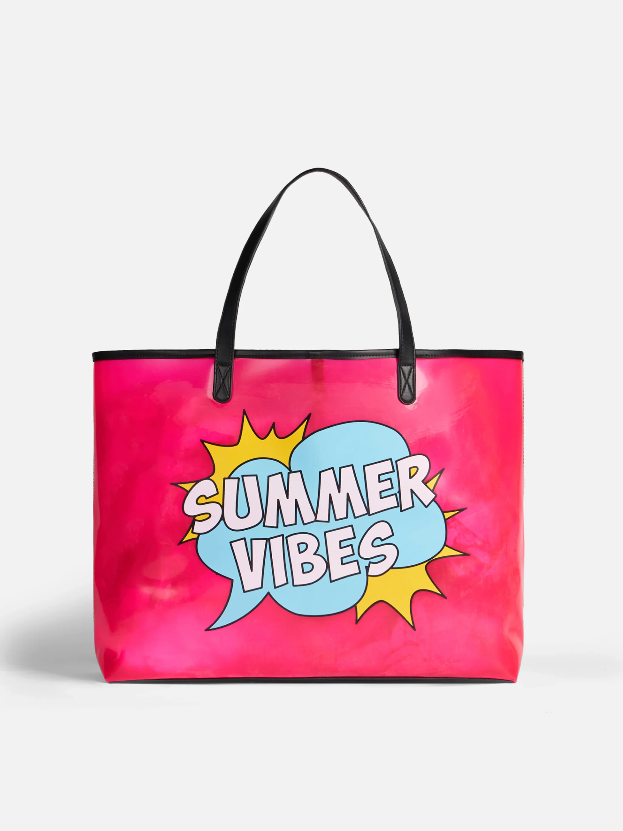 Transparante PVC-tas met zomerse uitstraling