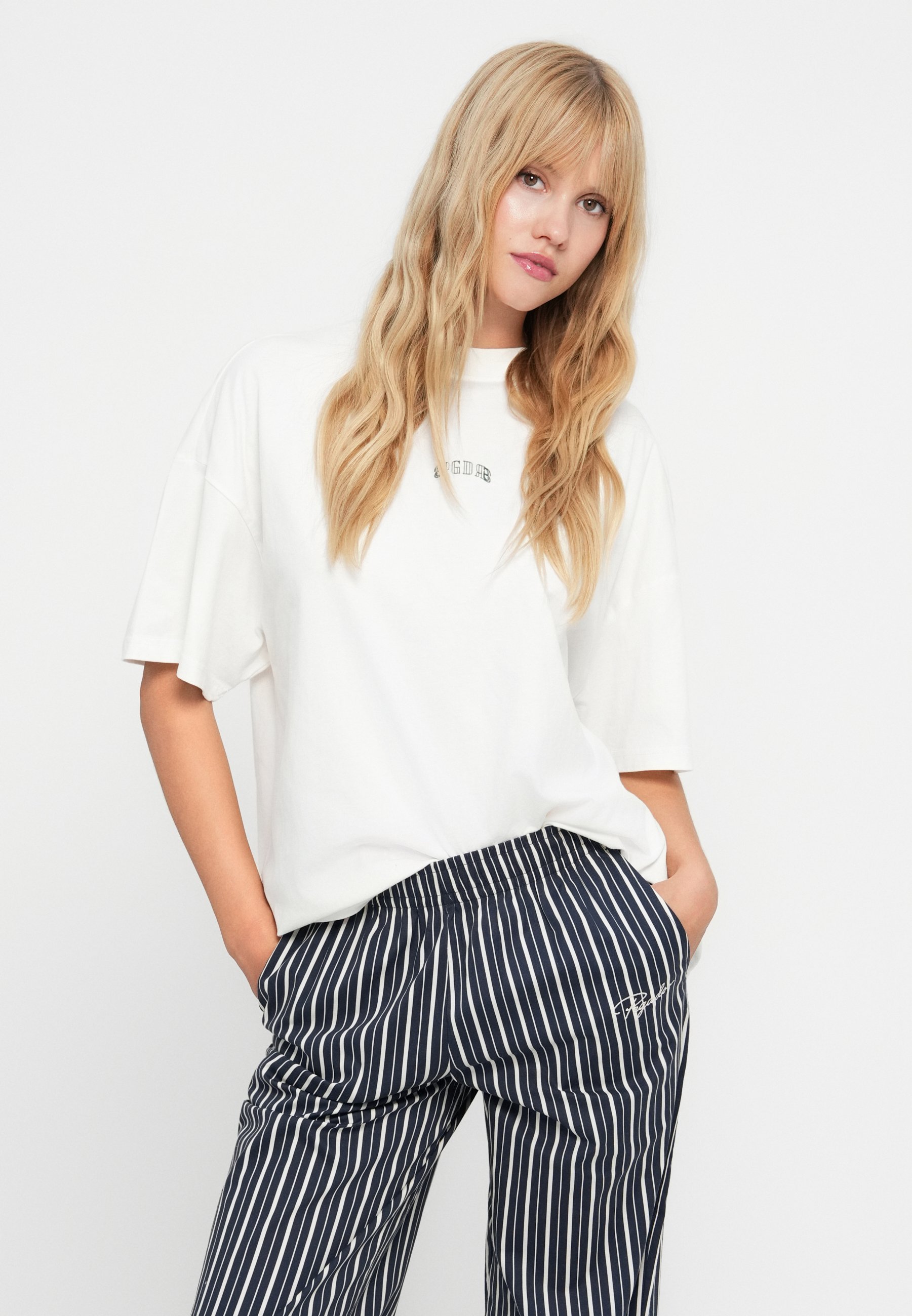 T-shirt oversize Pegador RESA - Imprimé - Blanc chaud délavé