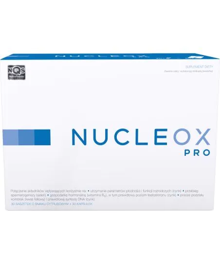 Nucleox Pro, Preparat wspomagający płodność u mężczyzn, Saszetki i Kapsułki