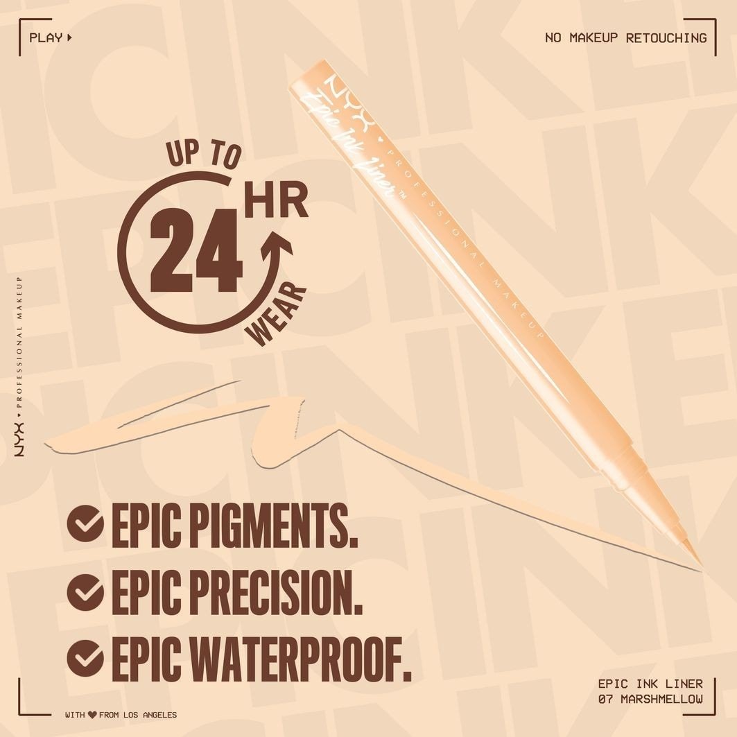 Očná linka NYX Professional Makeup Epic Ink – 1 ml