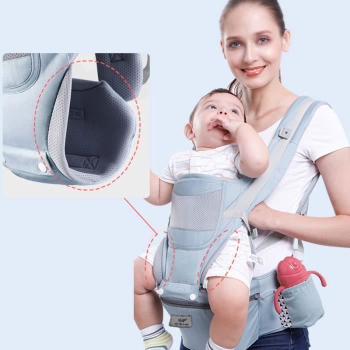 INSFITY Multifunctionele Babydrager - Rood - 0-48 maanden - Max. 20 kg - Meerdere vakken
