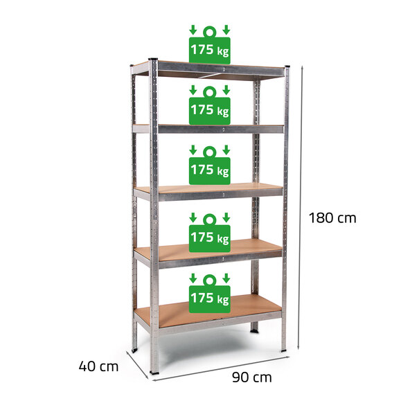Metallregal Thomas, 800 kg, 2-pak sæt