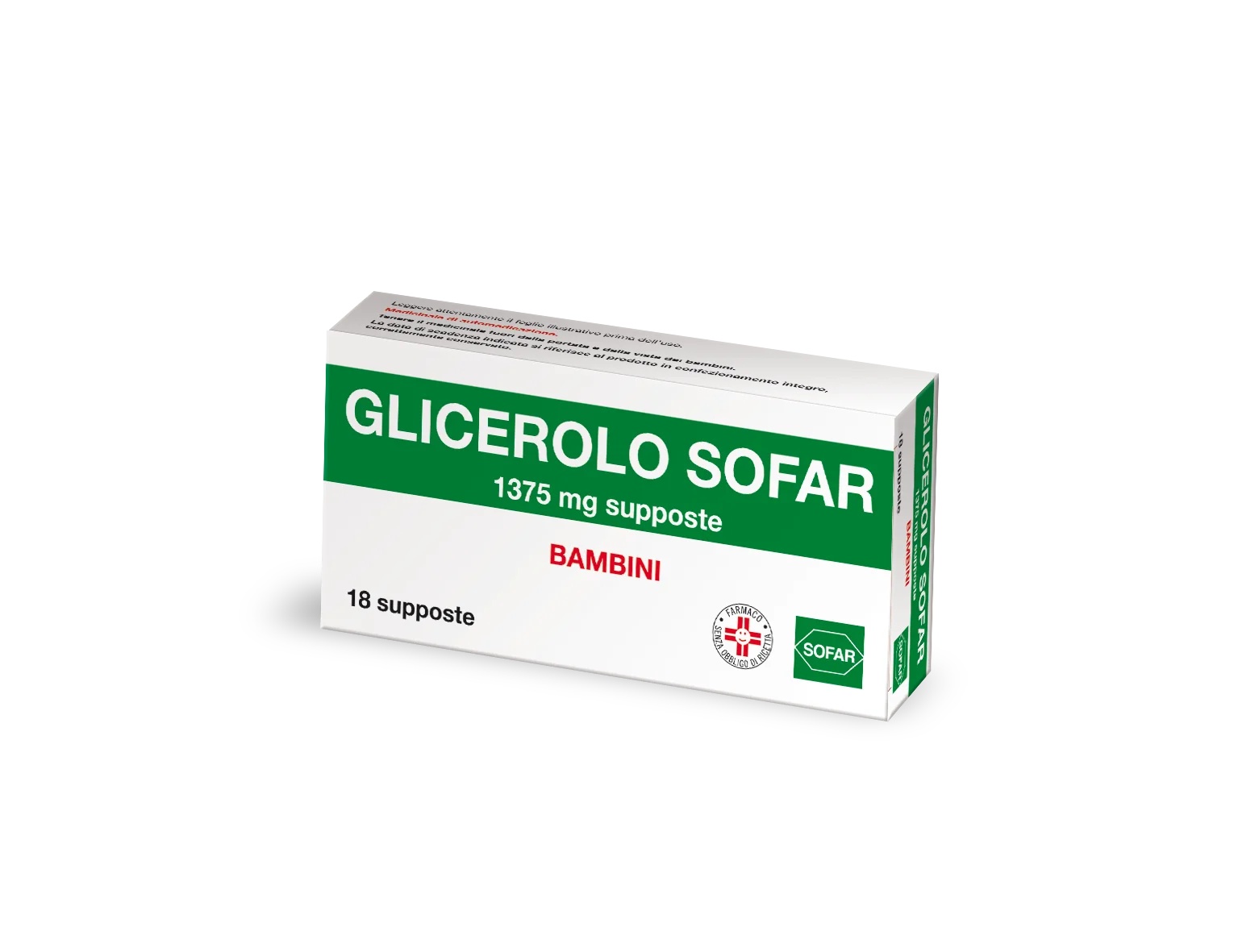 SOFAR Glycerol Kinderzetpillen 18 stuks 1500 mg
