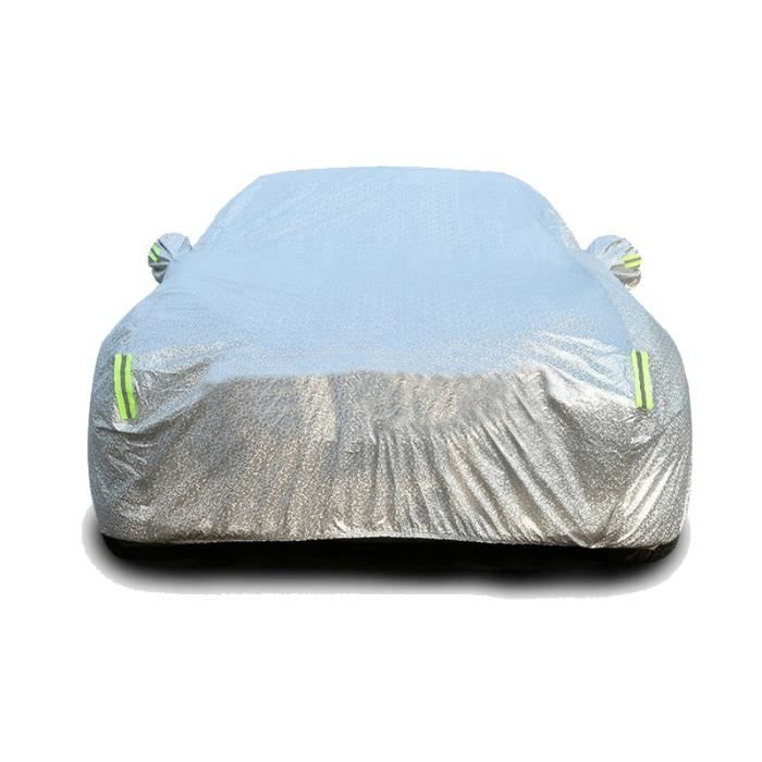 Funda para coche - LEOCLOTHO - Lona plateada 3L - Impermeable - Reflectante - Universal