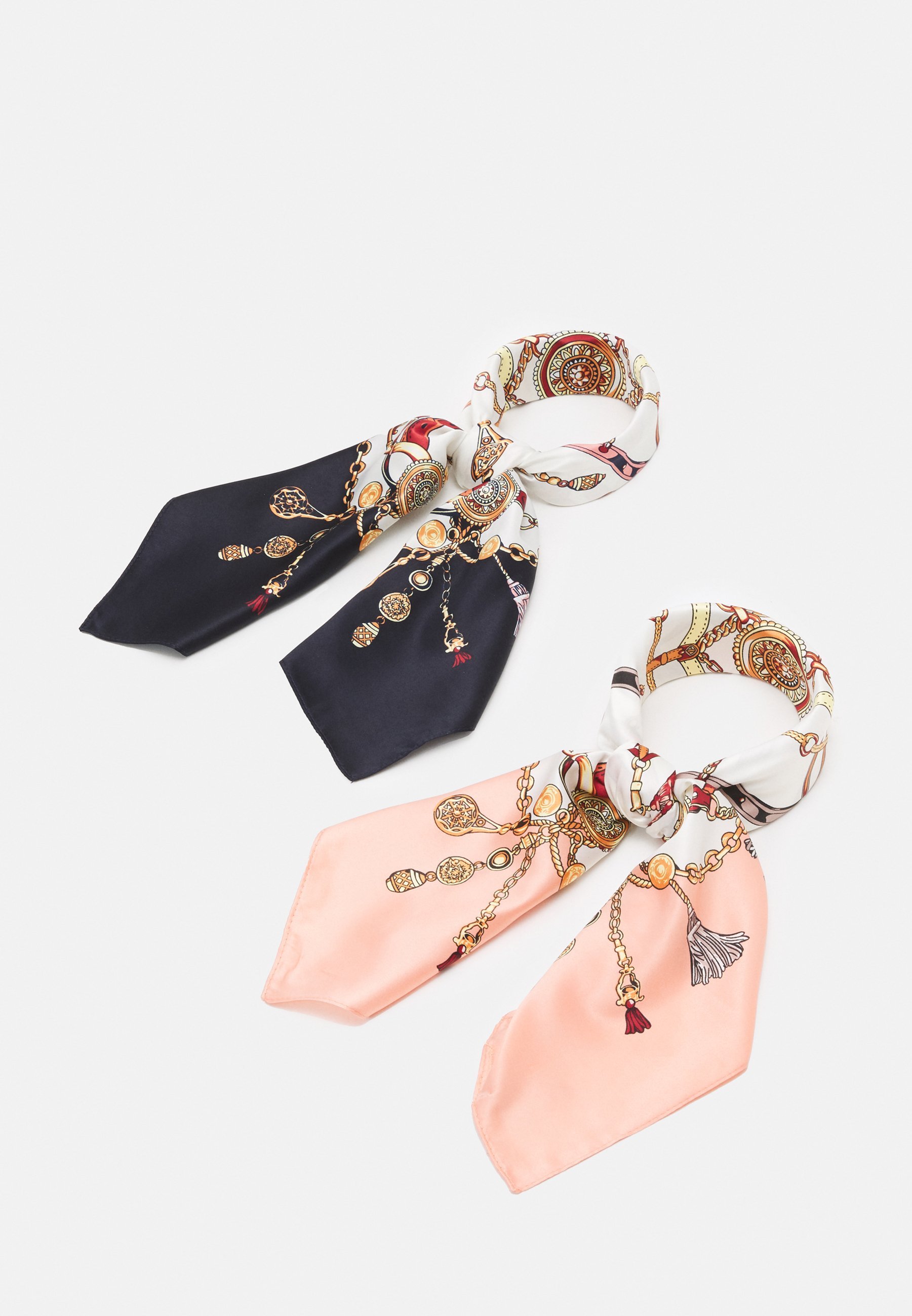 Anna Field 2-pack - Foulard - donkerblauw/roze