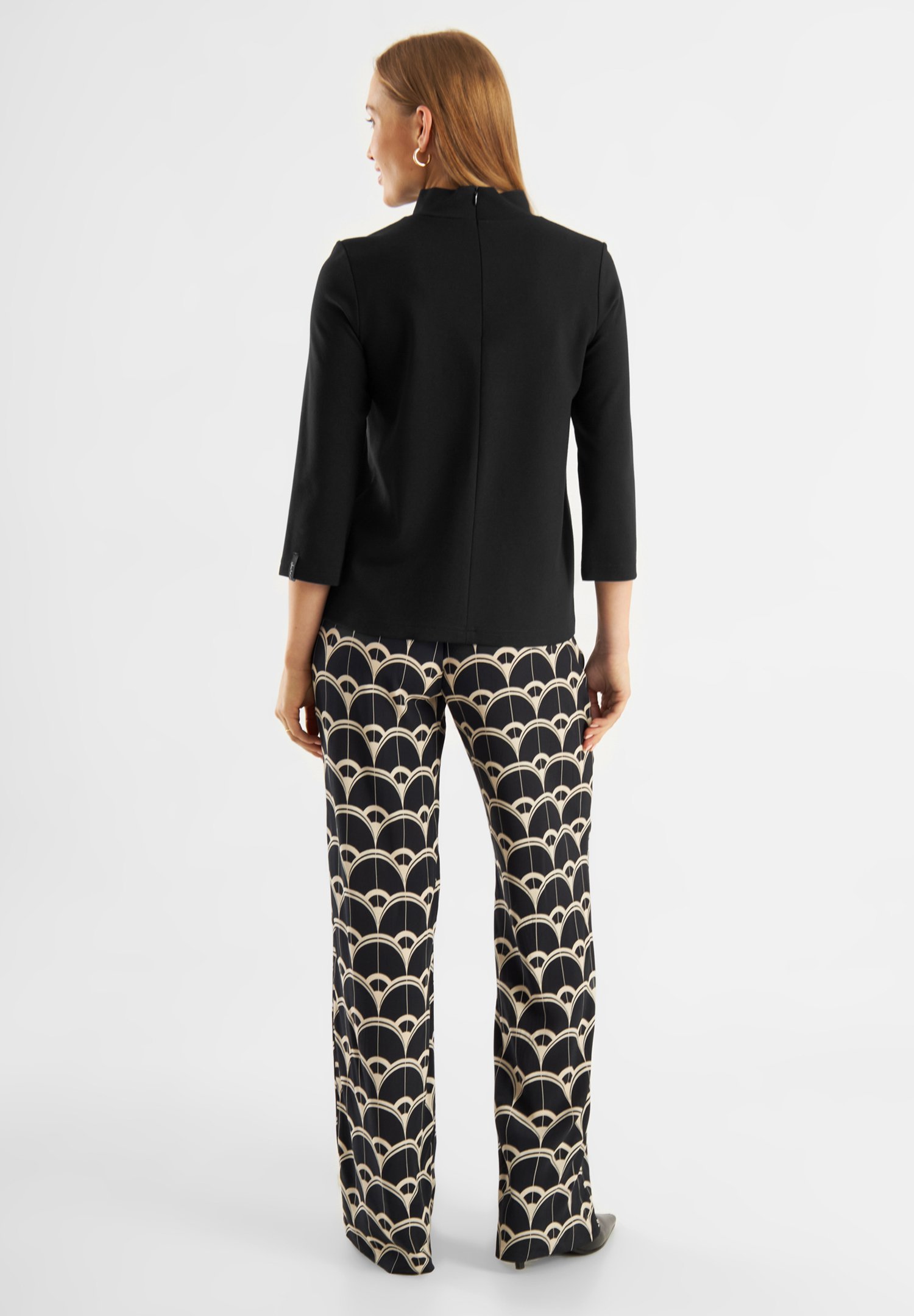 PUNTA MOCK NECK - Topper langermet - blackJascha Stockholm