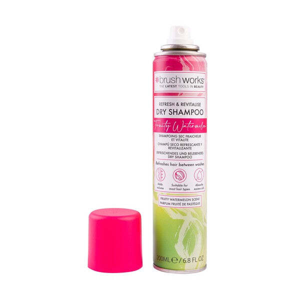 Brushworks Refresh & Revitalise suchý šampon s příchutí ovocného melounu - 200ml