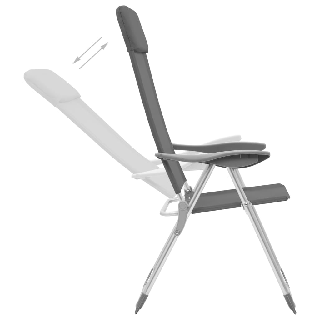  Vidaxl Garden Chair Grey 2 Pieces