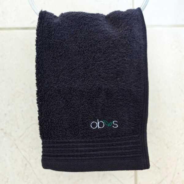 Obvs Skincare Organic Cotton -kasvopyyhe, musta