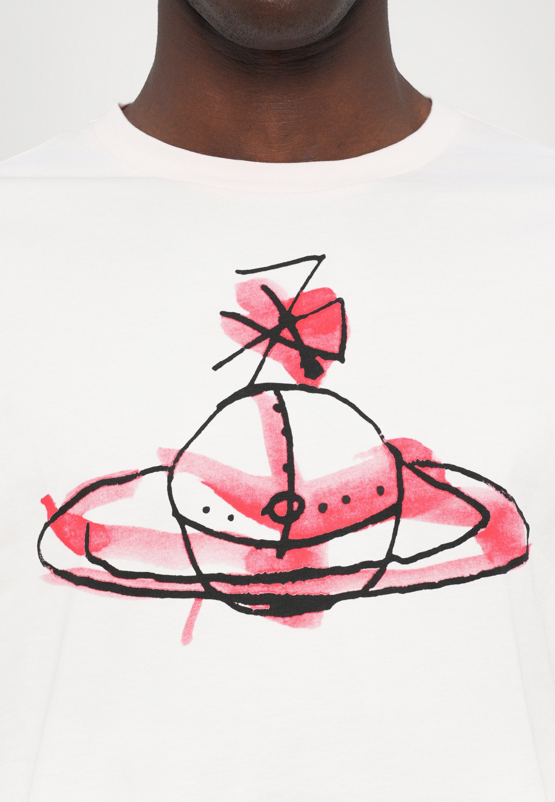 Vivienne Westwood DRAWN ORB CLASSIC UNISEX - T-shirt stampata - rosa