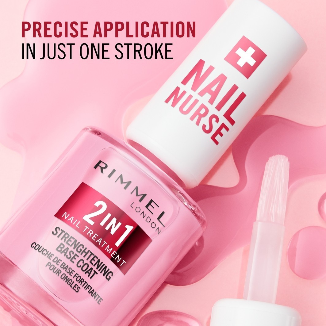 Rimmel London 2-in-1 nagu lakas pamatne un nagu stiprinātājs – 12 ml