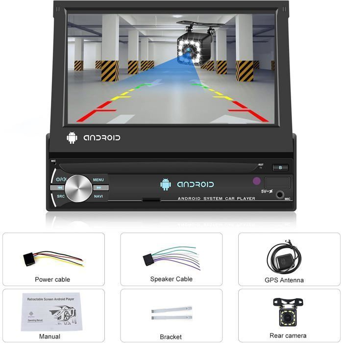 Radio para coche Android 13 1 Din de 7