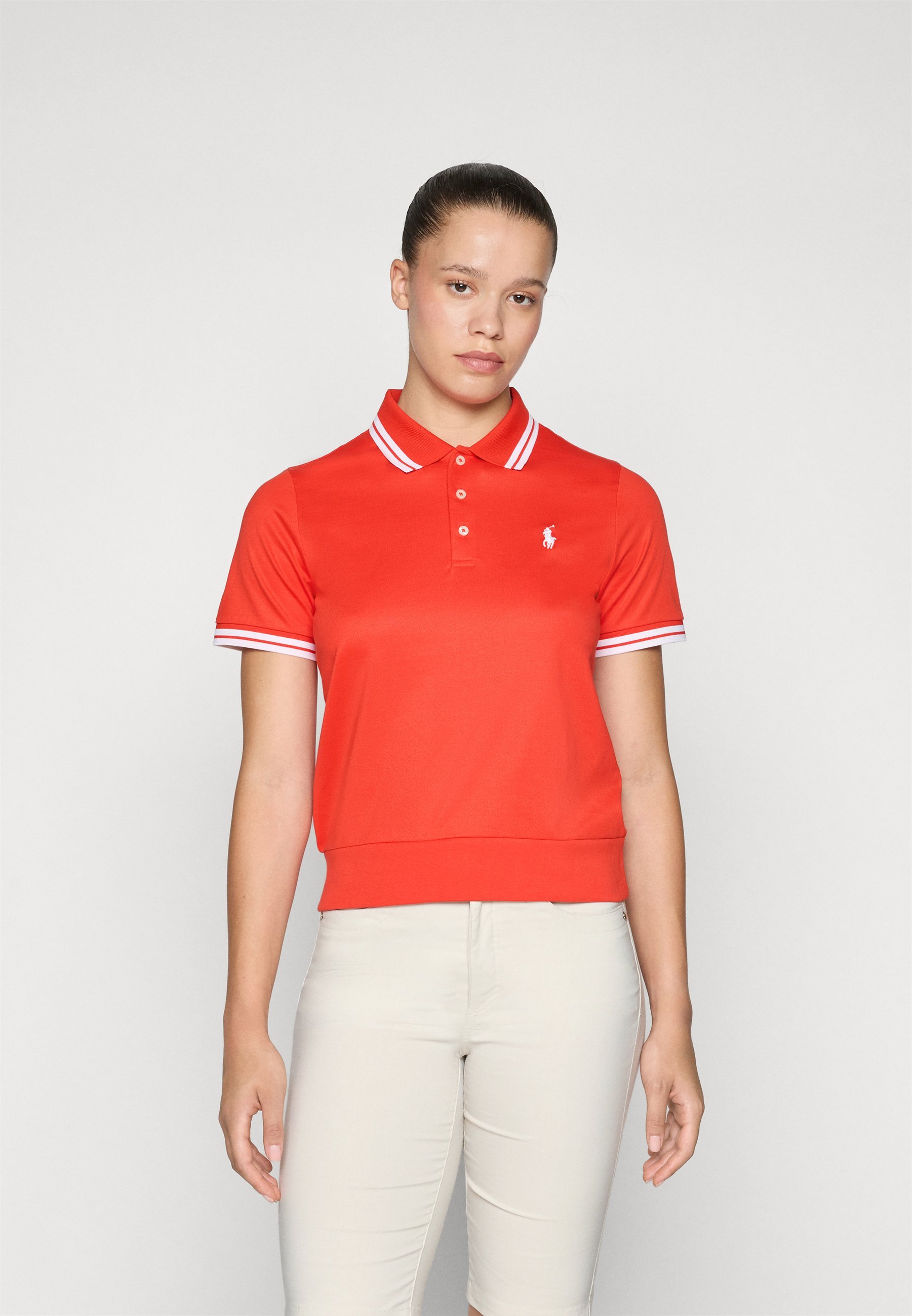 Polo Ralph Lauren POLO A MANICHE CORTE - Polo - bianco papavero brillante/ceramica