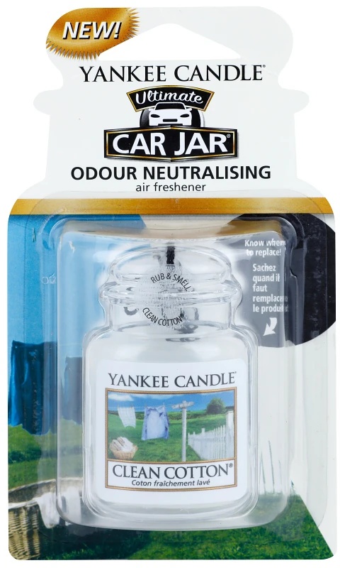 Yankee Candle Clean Cotton automašīnas smaržu piekaramā svece