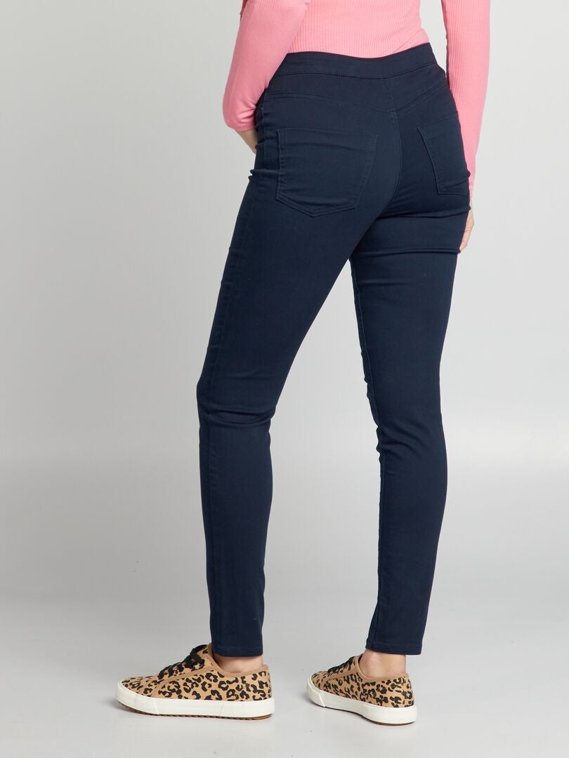 Stretch gebreide broek zoals jeggings - blauw