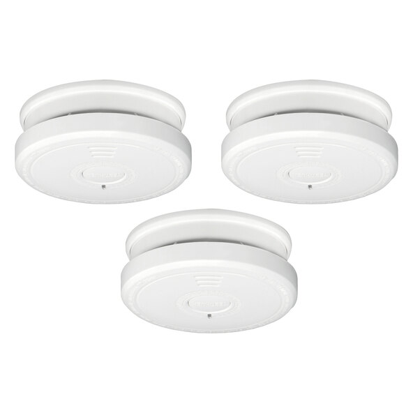 Detector de fum SA20 cu baterie de 1 an, alb, set de 3