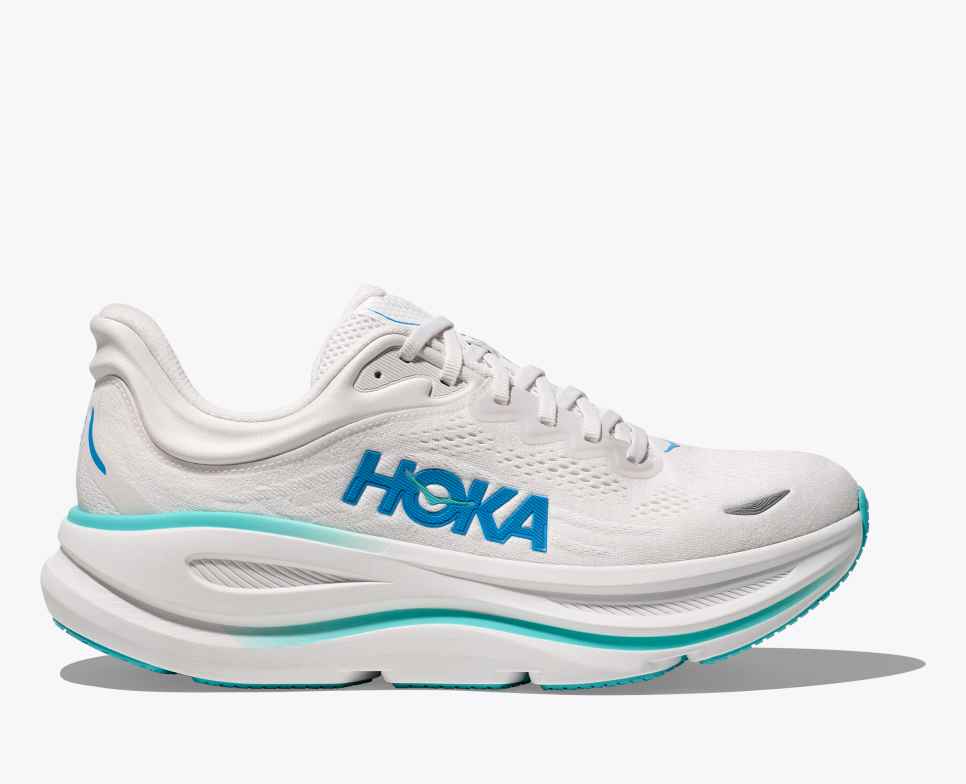 HOKA Bondi 9 Wit / Hoka Blauw