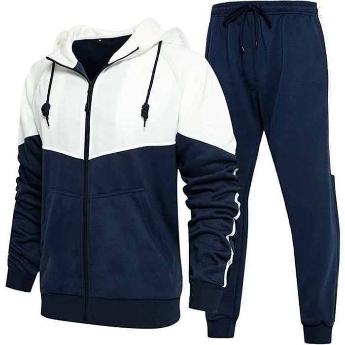 Men's Tracksuit - Noname - Sporty Jogging Set - Zip-Up Jacket - Classic Pants - Blue