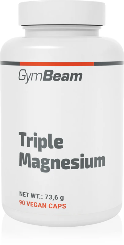 As cápsulas do suplemento alimentar GymBeam Triple Magnesium auxiliam no bom funcionamento do sistema nervoso, músculos e dentes, reduzindo a fadiga.