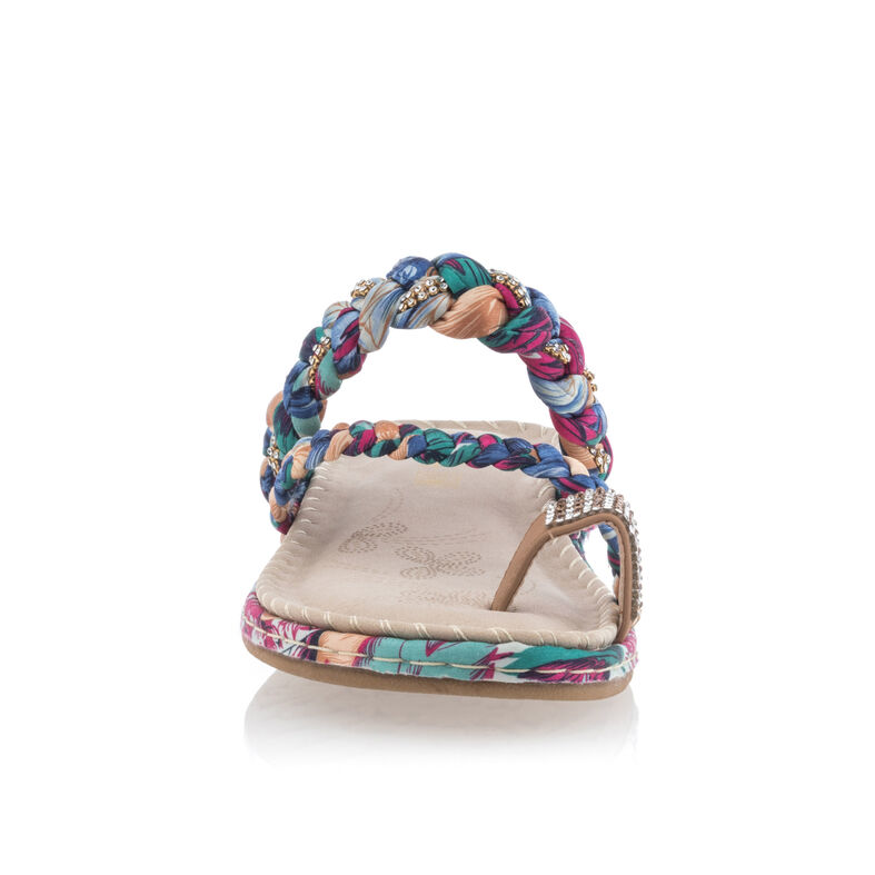 Női kék flip-flop papucsok / tanga szandálok