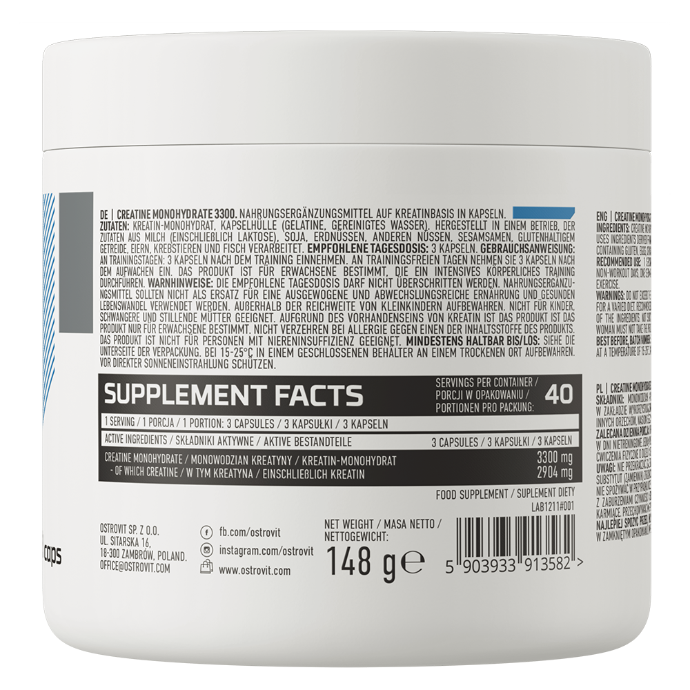 OstroVit Creatină Monohidrat 3300 mg