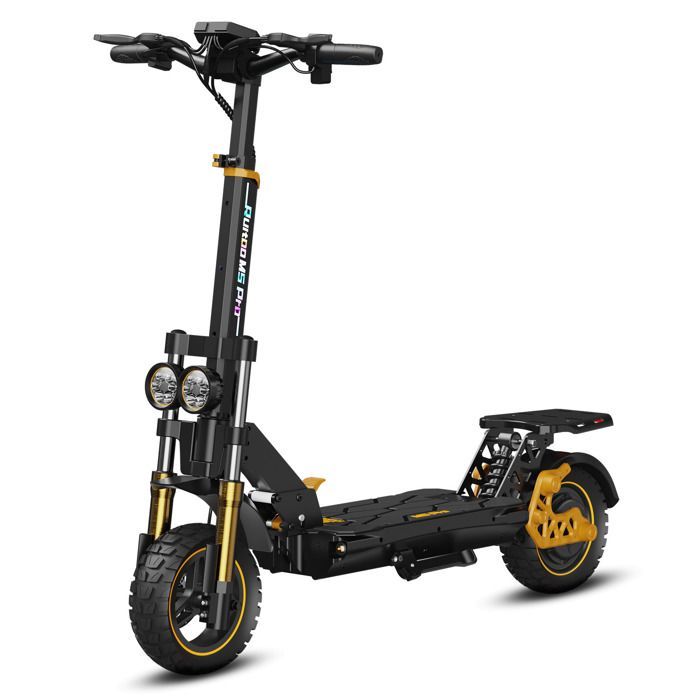 Ruitoo M5 Pro Electric Scooter, 70-80KM Range, With Seat, 1200W Motor, 48V 20.8Ah Battery, LED Headlights, Black