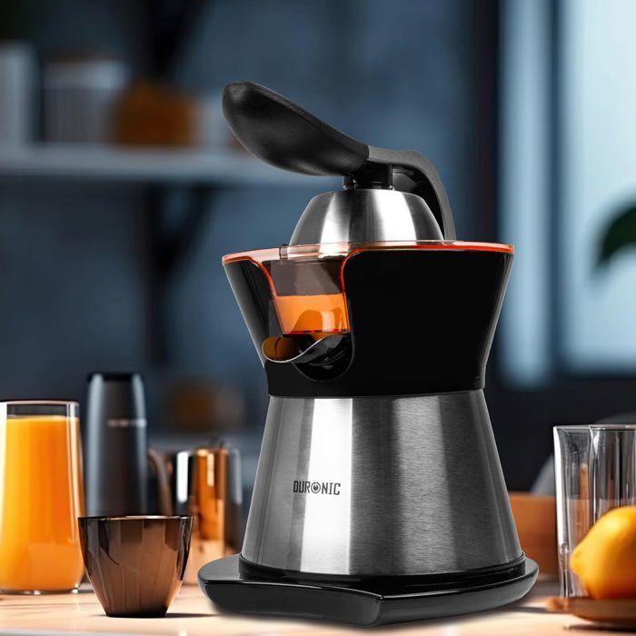 Duronic JE304 300W Citrus Juicer | 400ml Capacity | Adjustable Pulp Filter | Aluminum Handle | Ideal for Juices
