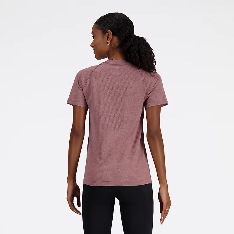 Női Slim Fit Kötött Póló - LICORICE HEATHER