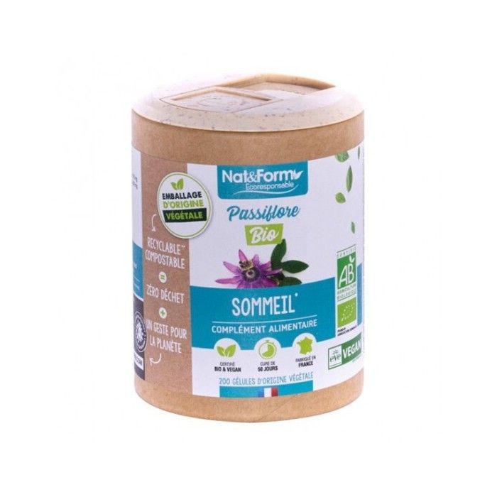 Nat&form organic eco-friendly passionflower 200 capsules