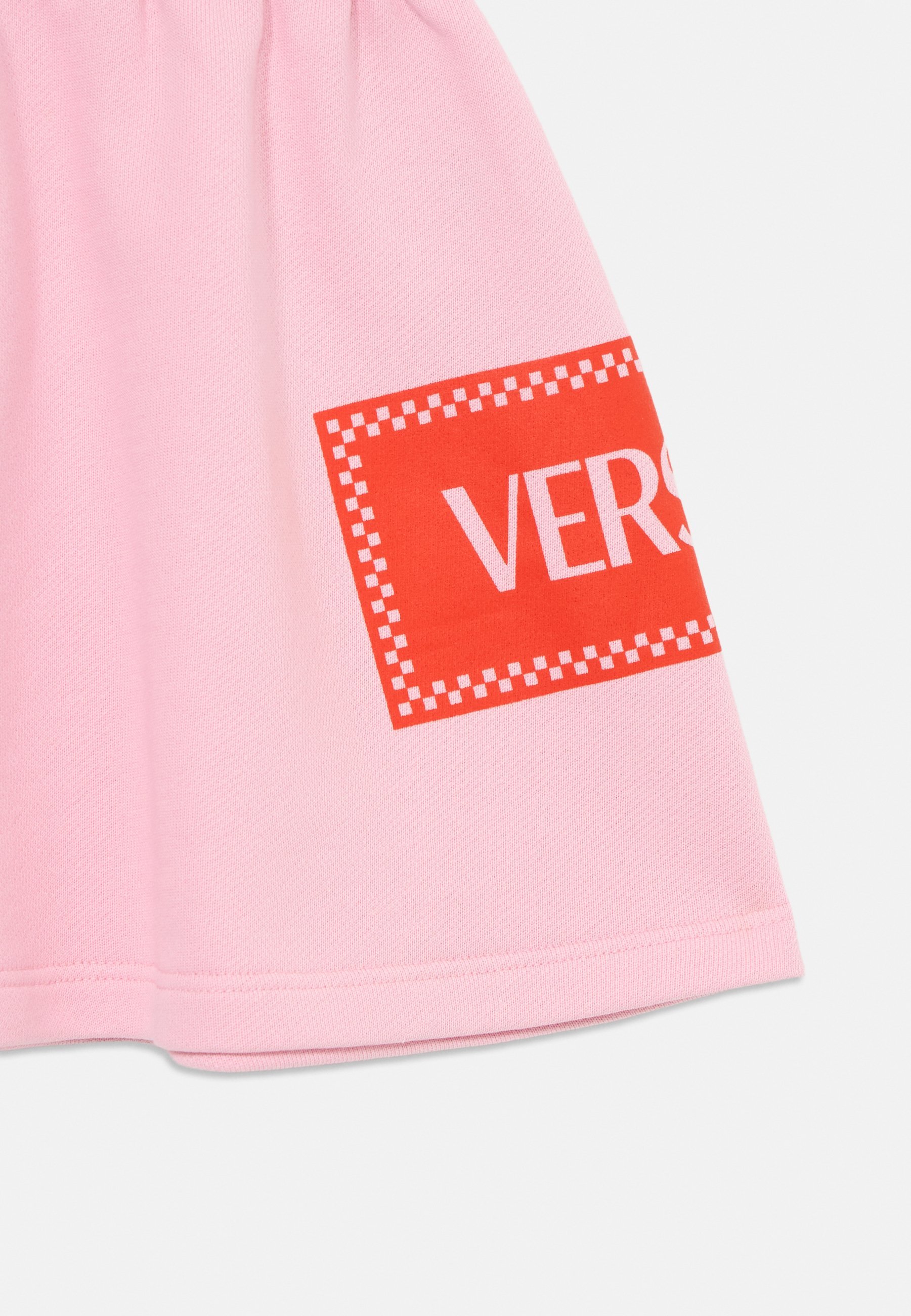Robe de jour Versace à logo vintage - rose pastel/orange vif