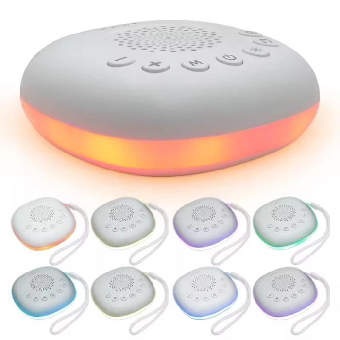 Musical Baby Night Light with White Noise Machine, 20 Sounds, Adjustable Volume Levels, Timer, and 8 Colors