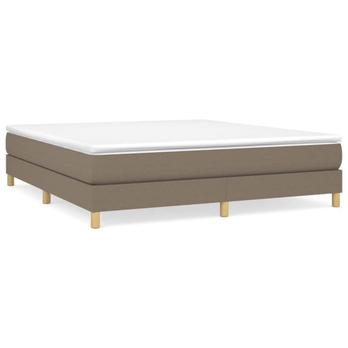 DILWE sprung bed base - Taupe - 180x200 cm - 100% polyester fabric - 2-seater