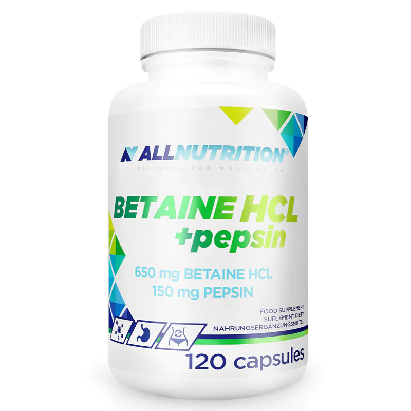 Allnutrition Betaine HCL + Pepsin, Kapsułki