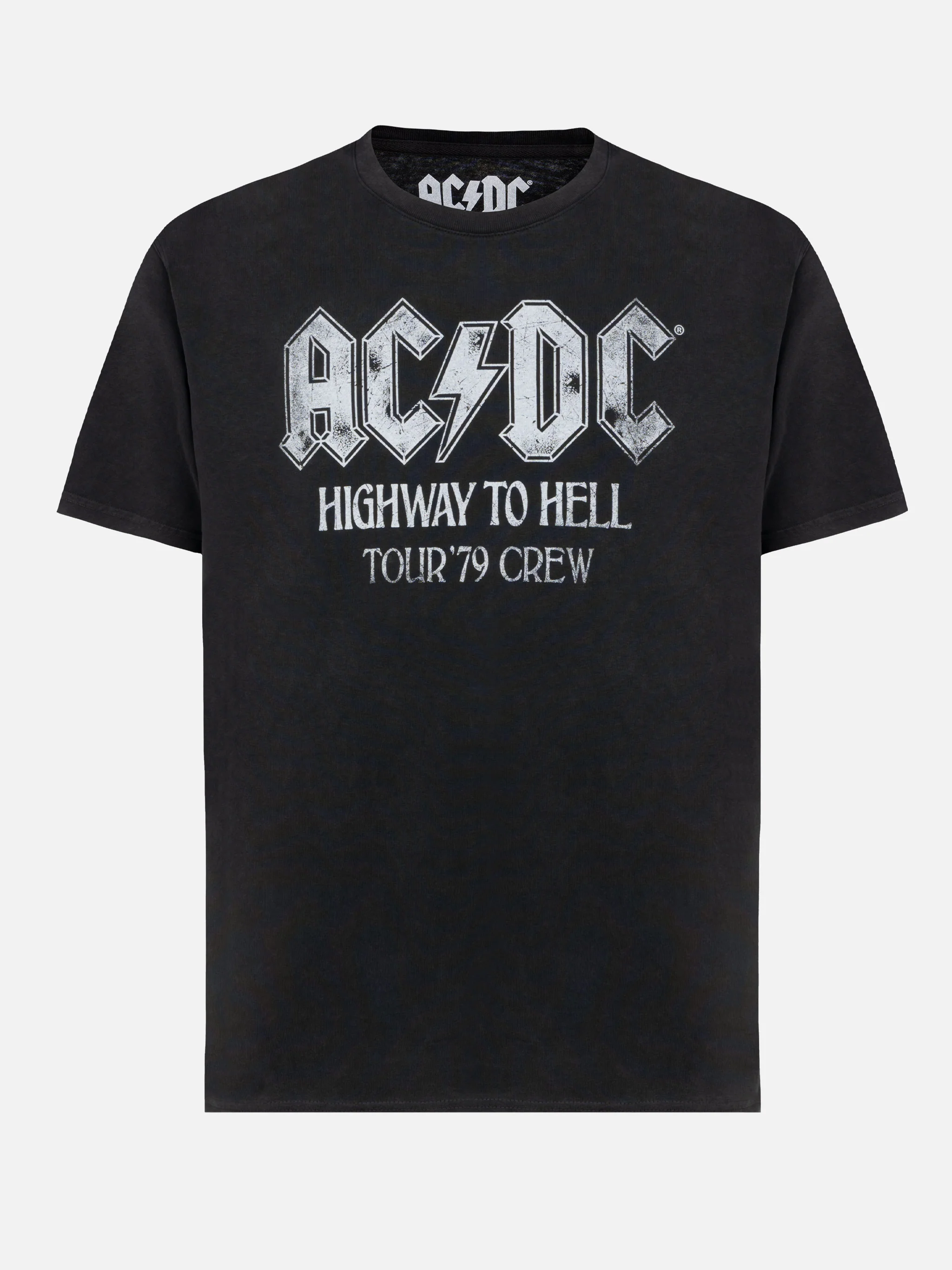 Jack T-shirt van katoen met vintage-look en AC/DC-print.