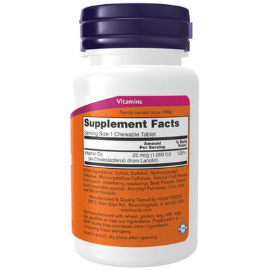 Suplemento Now Vitamina D3 180 cápsulas 180 cápsulas