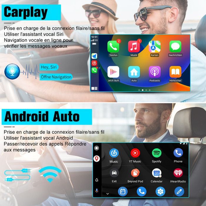 Autorradio AWESAFE Android 13 de 2 GB + 32 GB para Peugeot 407 (2004-2008) con pantalla táctil de 9