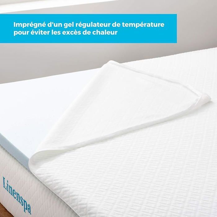 Surmatelas 140 x 190 cm Memoire de Forme | 5cm Epaisseur| Avec gel rafraîchissant et housse lavable à 5 cm 140  CAPTEUR D'IMAGE CCD