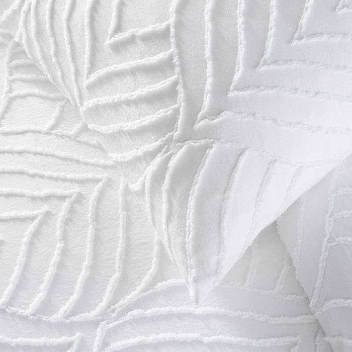 Funda nórdica - DOUCEUR D'INTERIÉRIUM - 220x240cm - Tacto ultrasuave - Acabado capitoné - Blanco