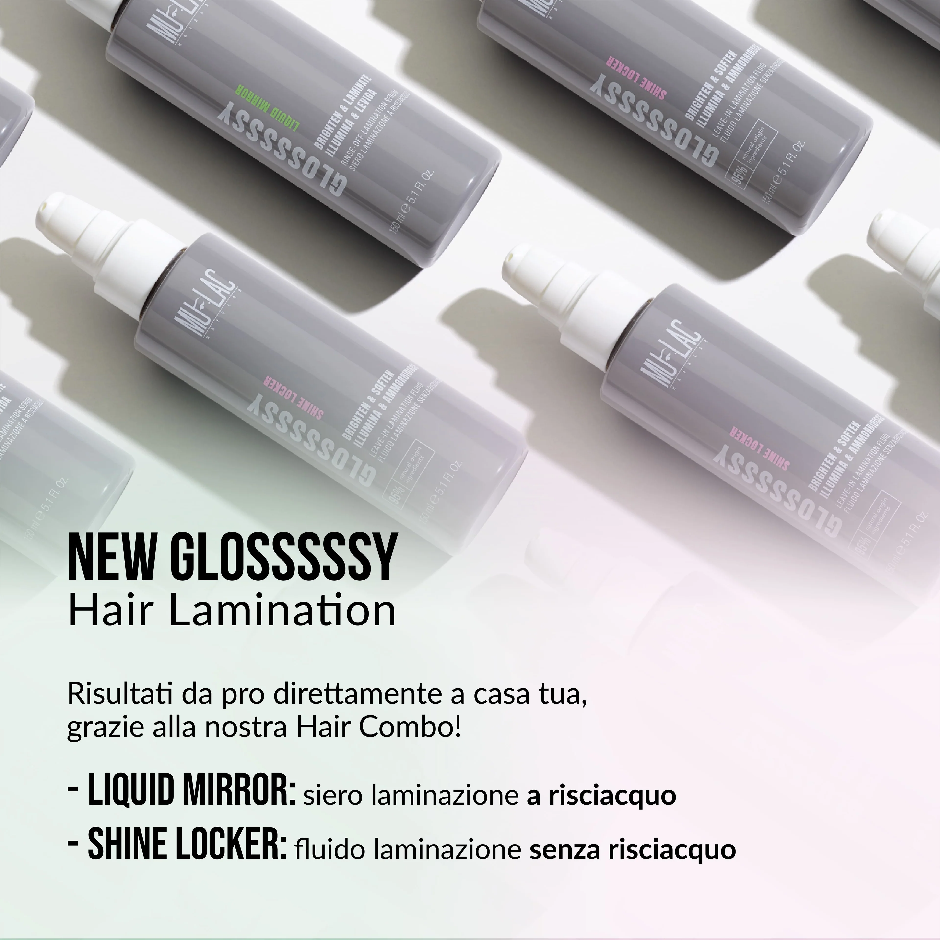 Hairlab Glosssssy Liquid Mirror - Siero Laminazione A Risciacquo - Siero Capelli Styling & Finish, Gloss capelli