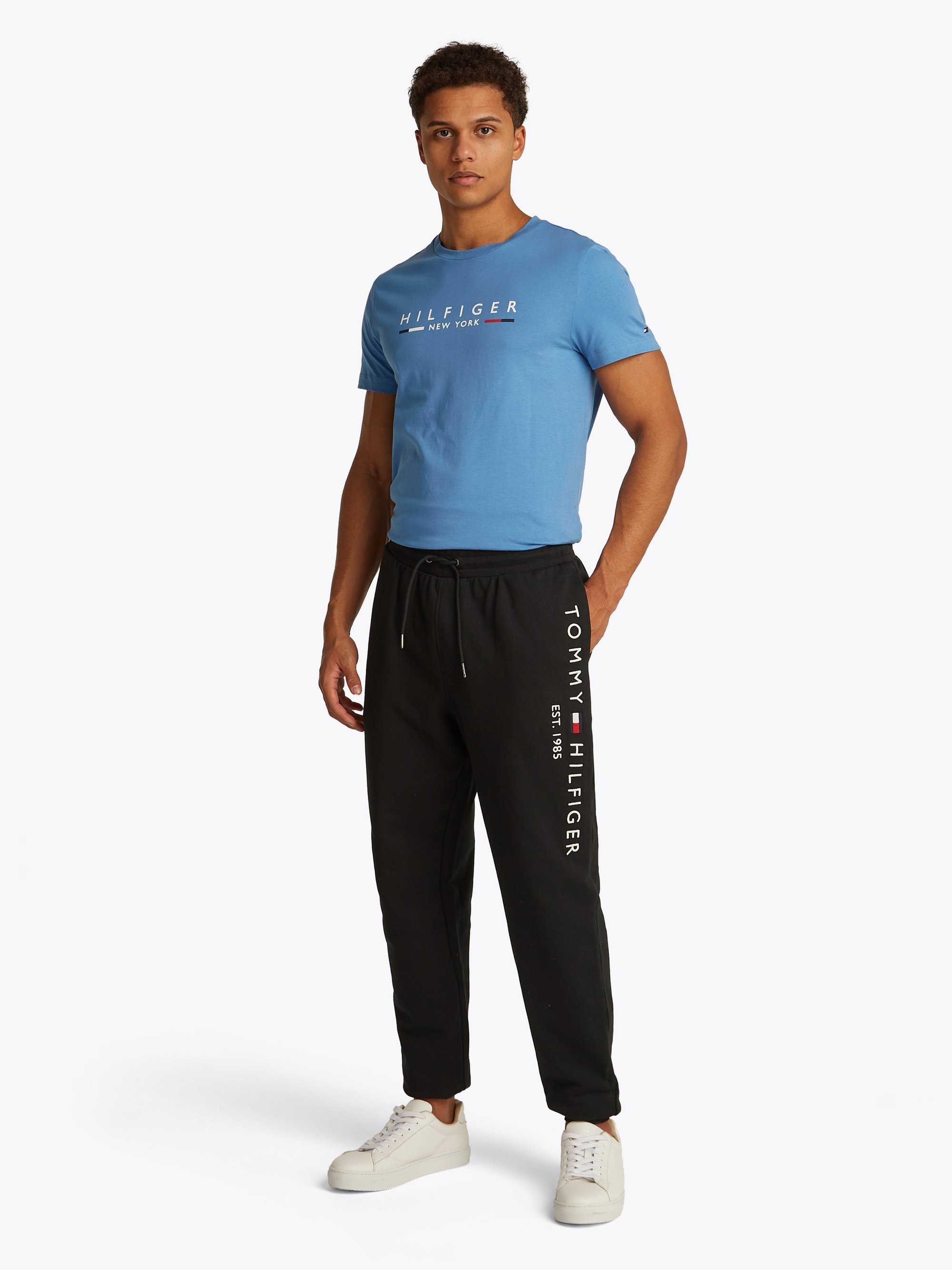 Calça de fato de treino Tommy Hilfiger LOGO - preta