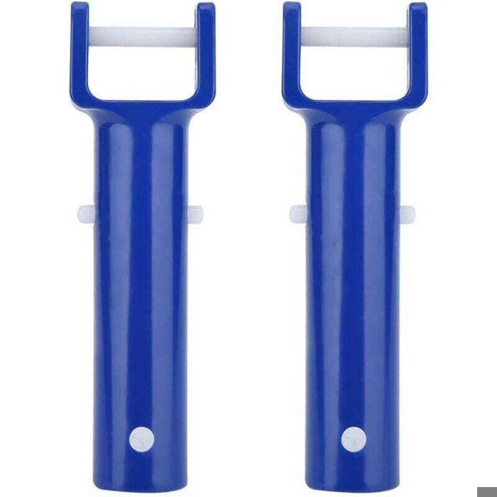 Conjunto de 2 abraçadeiras azuis para piscina e spa. Acessórios para piscina. Cabeça de sucção flexível para spa e piscina.