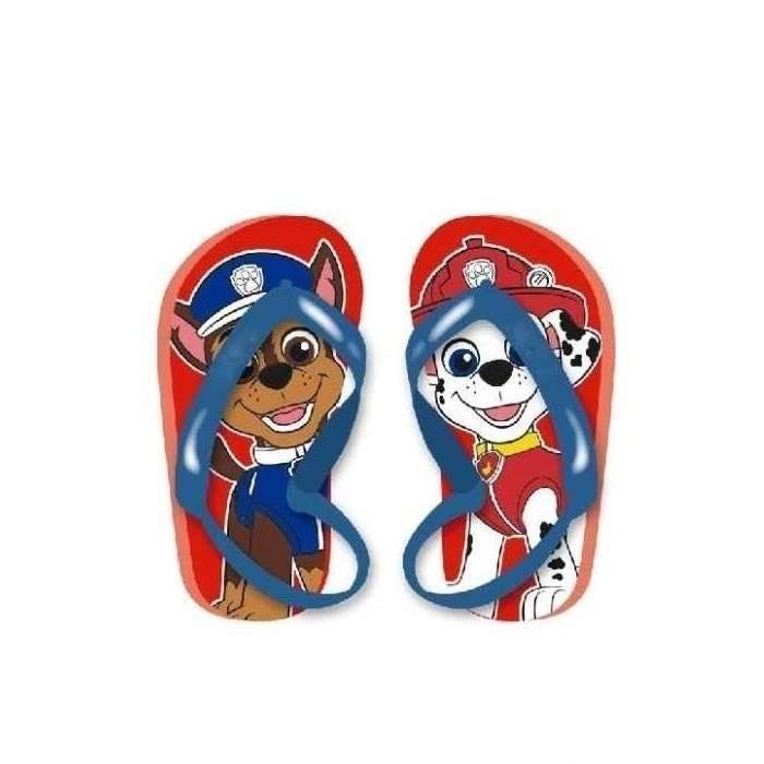 Chanclas infantiles - Patrulla Canina - Rojas - Correa azul - Sintéticas - Unisex