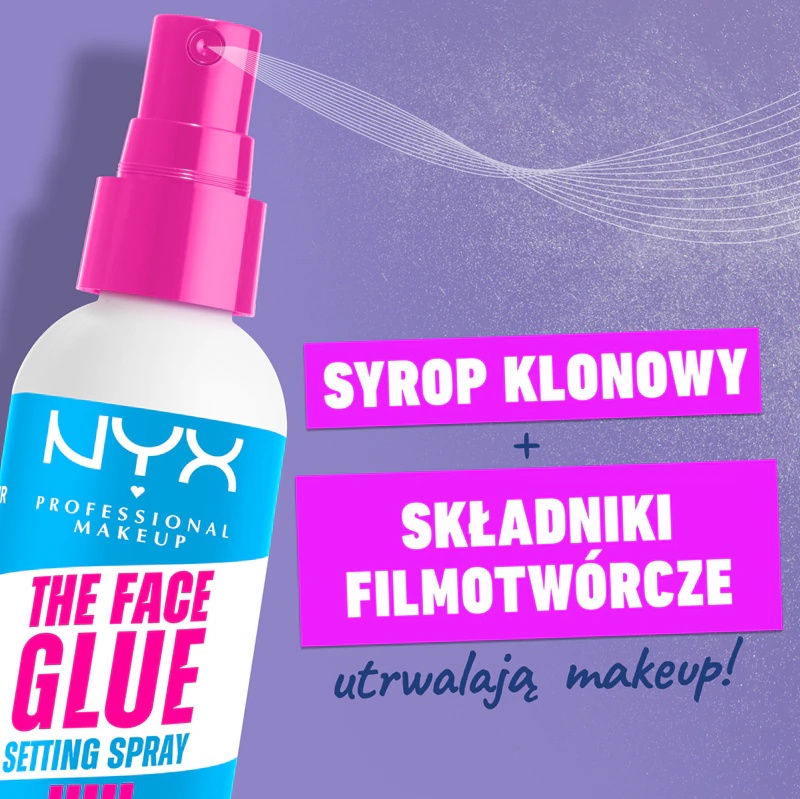 NYX Professional Makeup The Face Glue Fixing Spray fiksuojantis purškiklis
