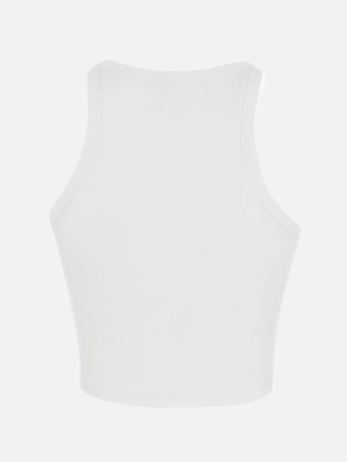 Dames tanktop van geribbeld katoen met borduursel van Saint Barth Beach